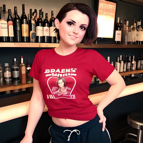 Brunette 31 Year Old Bartender With Short Hair Wearing A Tshirt And Sweatpants Arthub Ai