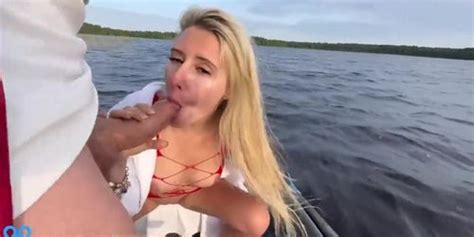 Extreme Sex On The Lake Sexy Fishnet Blonde Stole The Boat And Fucked The Captain Tnaflix