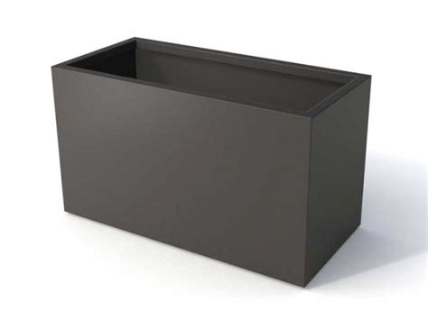 Rectangle Wide Commercial Metal Planter Greenline Manufacturing
