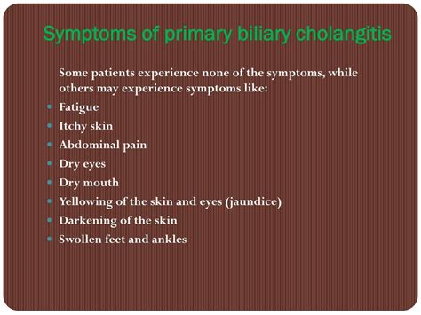 Ppt Primary Biliary Cholangitis Causes Symptoms Daignosis Prevention And Treatment