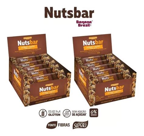 Kit Cx Barras Nutsbar Chocolate E Castanhas Zero X G Mercadolivre