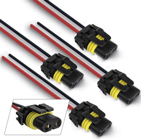 9005 9006 Pigtail Sockets Female Wiring Harness Headlight