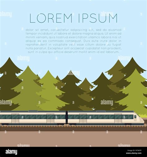 Train In The Forest Banner Stock Vector Image And Art Alamy