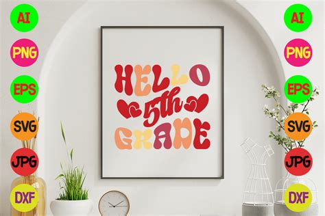 Hello Th Grade Retro Design Graphic By Jpstock Creative Fabrica