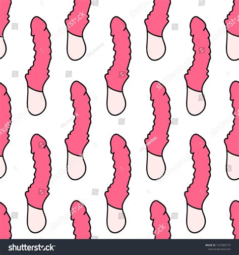 Vibrator Sex Toy Seamless Doodle Pattern Stock Vector Royalty Free Shutterstock