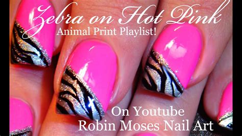 Hot Pink Zebra Nail Designs Samanthabilinkas