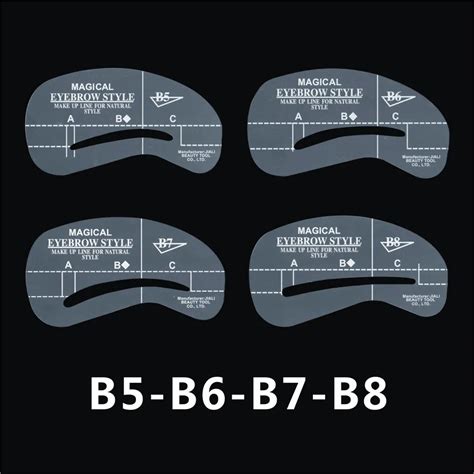 Купить трафареты для бровей 24 стиля многоразовые для бровей ...