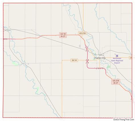 Map of Floyd County, Iowa - Thong Thai Real