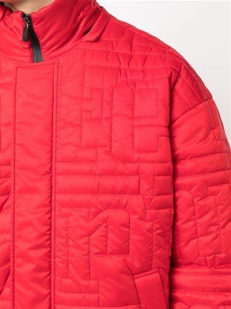 Ferrari Quilted Logo Puffer Jacket Red Farfetch