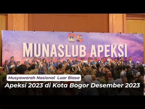 Munaslub Apeksi Di Kota Bogor Youtube