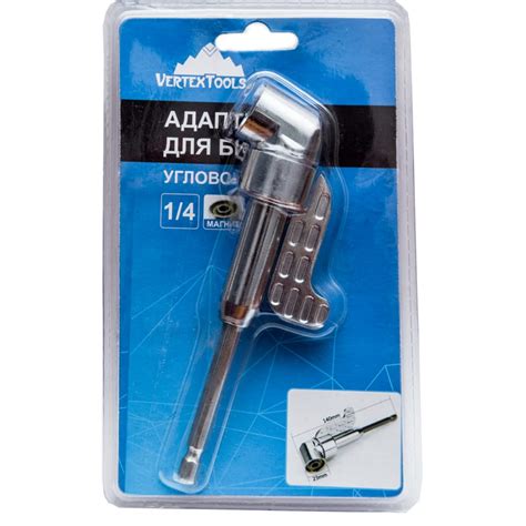 Редуктор для бит угловой (1/4"; 140 мм) Vertextools РД-1/4-140 ...