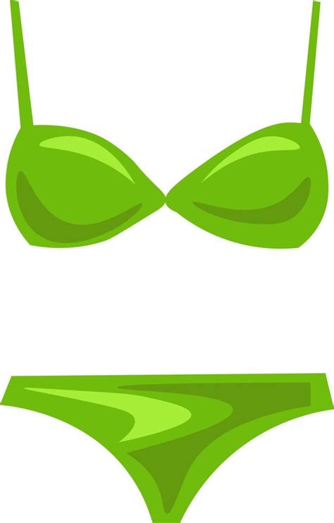 Bikini Verde Ilustraci N Vector Sobre Fondo Blanco Vector En Vecteezy