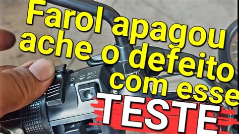 farol não acende veja onde o defeito esse teste YouTube