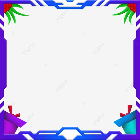 Christmas Stream Overlay Square Border Webcam Frame Template Christmas