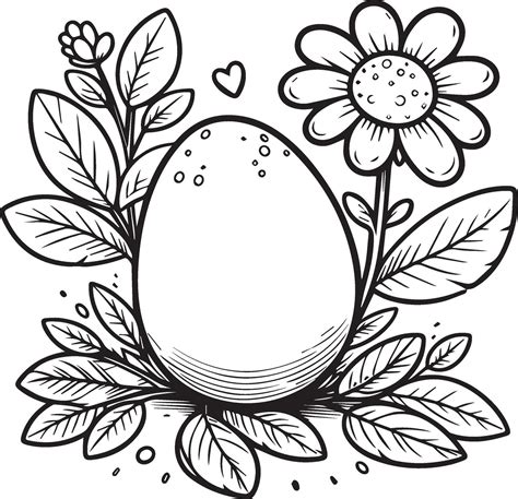 Easter Coloring Pages Eggs And Flowery Charm Free Printable Full Size