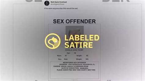 Is This A Real Poster Identifying Trump As Registered Sex Offender United States