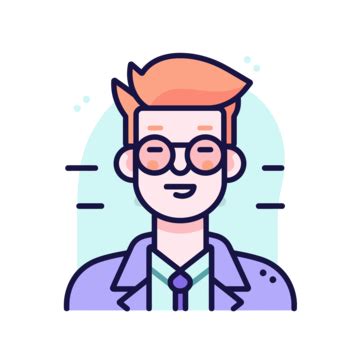 Man With Glasses And Tie Line Icon And Thin Line Icon Vector Manager