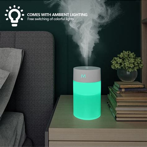 Humidificador De Aire Luz Led Vaporizador Aromatizador 260ml