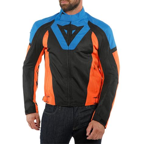 Dainese Levante Air Textile Jacket Black Light Blue Flame Orange