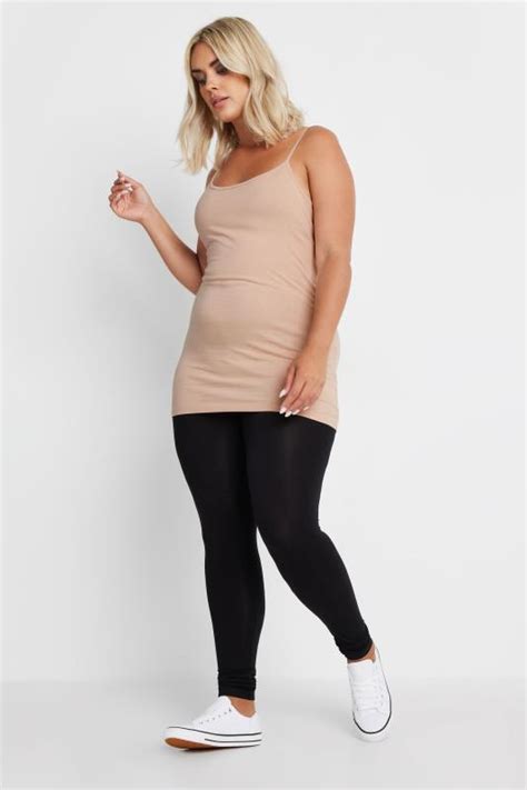 YOURS Plus Size PACK Nude Black Cami Tops Yours Clothing
