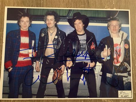 Sex Pistols Band Signed Autographed X Photo John Lydon Etsy
