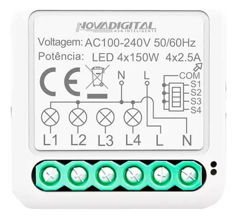 Rele Inteligente Interruptor Wifi Canais Nova Digital Alexa Tuya