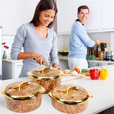 Stainless Steel Food Warmer Set Piece Insulated Serving Bowls With Lids For Hot And Cold