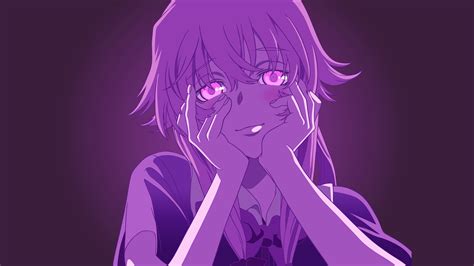 Illustration Anime Anime Girls Red Schoolgirl Mirai Nikki Gasai