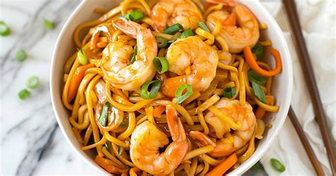 how to make shrimp lo mein at home