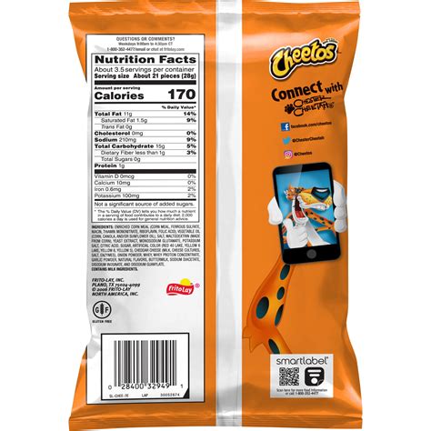 Flamin Hot Cheetos Nutrition Facts Mensreg