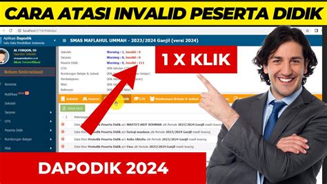 Cara Atasi Invalid Peserta Didik Dapodik Dapodik Youtube