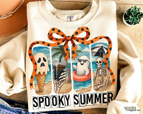 Coquette Spooky Summer Sweatshirt Funny Brushstroke Shirt Hot Ghoul Summer Sweatshirt
