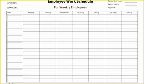 Monthly shift schedule template excel free of employee work schedule template monthly employees