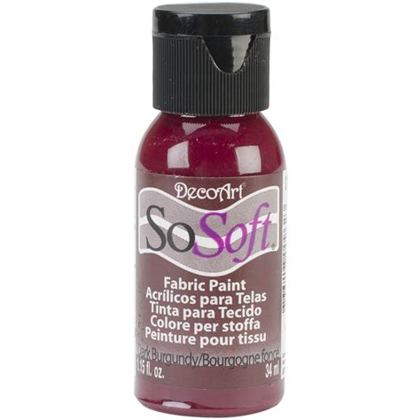 Sosoft Fabric Acrylic Paint 1oz Dark Burgundy