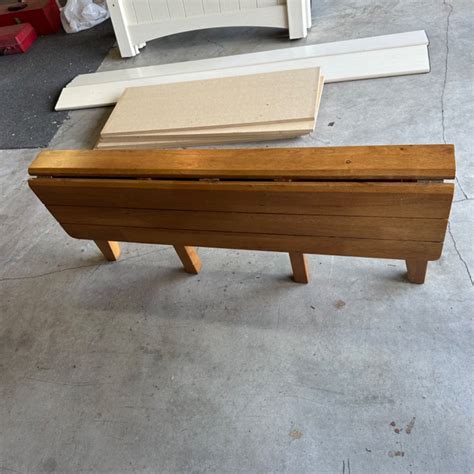 Lot 318 Folding Wood Entryway Bench SLOCAL Estate Auctions Network