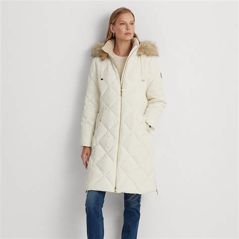 Lauren Ralph Lauren Ralph Lauren Faux-Fur-Trim Hooded Down Coat - ShopStyle