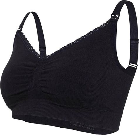 Carriwell Seamless Organic Maternity And Nursing Bra Black • Pris