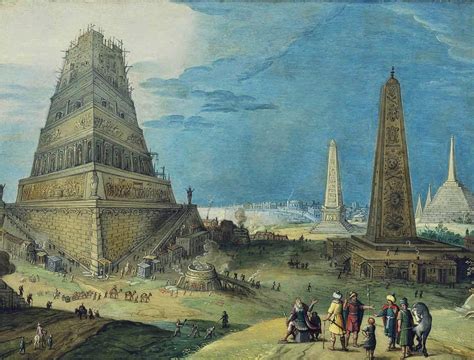 Babelziggurat King Nimrod In Front Of The Tower Of Babel Hendrick Van