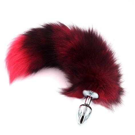 Saixs Fox Tails Anal Plug Metal Anal Sex Toys Butt Plug Sex Games Role