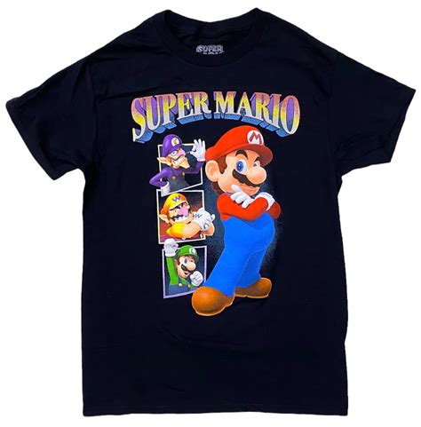 Super Mario Brothers Mens Officially Licensed Character Graphic Tee T