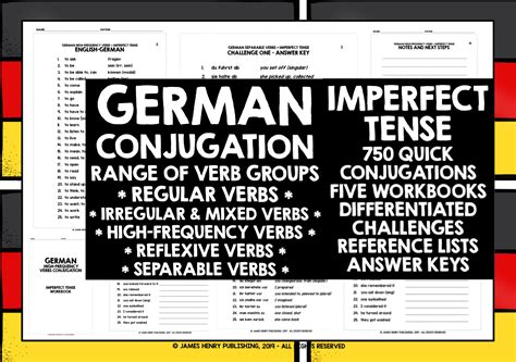 German Imperfect Tense Worksheets Teaching Resources