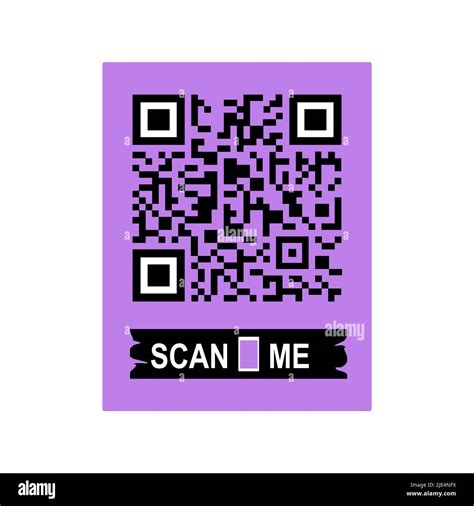 Scan Me Phone Tag Qrcode For Mobile App Isolated Illustration On