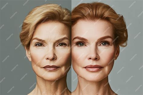 Beautiful Young Woman With A White Background Retouch With Before And