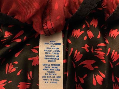 Vintage Olga Red Black Bikini Panties Size Small St Gem