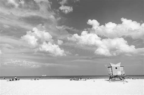Miami Florida Usa April 19 2021 Lifeguard Tower In Miami Beach In