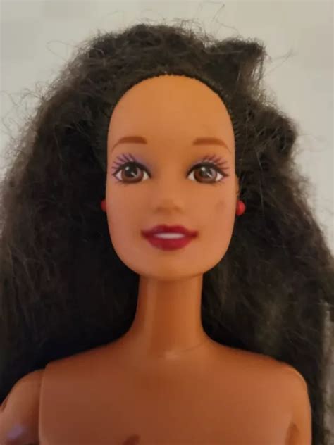 MATTEL 1990S BRUNETTE Barbie Long Hair NUDE For OOAK Pretty Face EUR 5 59 PicClick FR