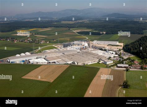 MAHLE Filter Factory, Luftaufnahme, Kärnten, Austria, Europe ...