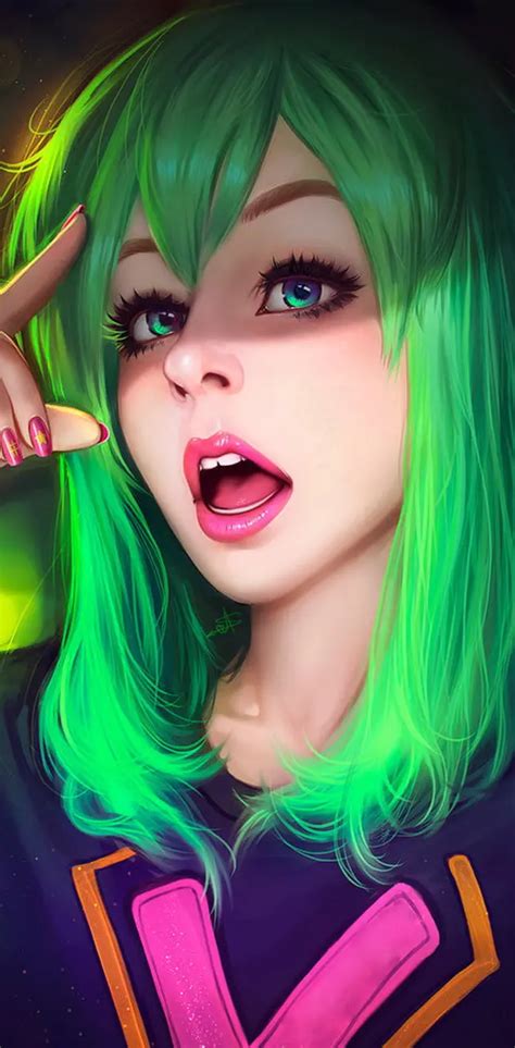 Green Hair Wallpaper By Andregalvao Download On Zedge™ B808