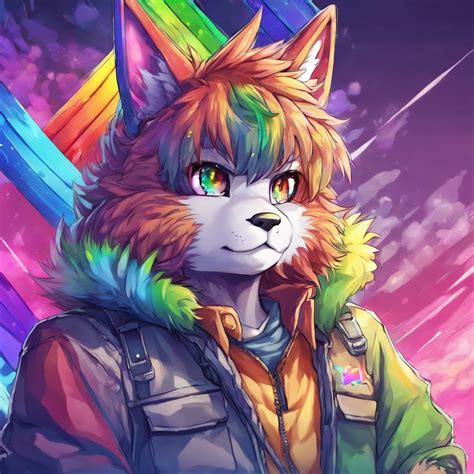 rainbow furry fanart