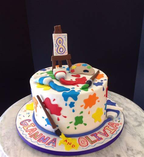 14+ Paint Themed Cake - SauniMaaria